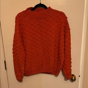 Misha + Puff Cotton Popcorn Sweater in Persimmon